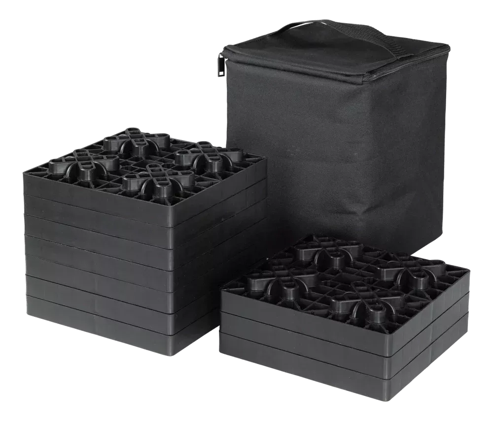 Stacking Leveling Blocks – 10-Pack RV Leveling Blocks with Carry Bag