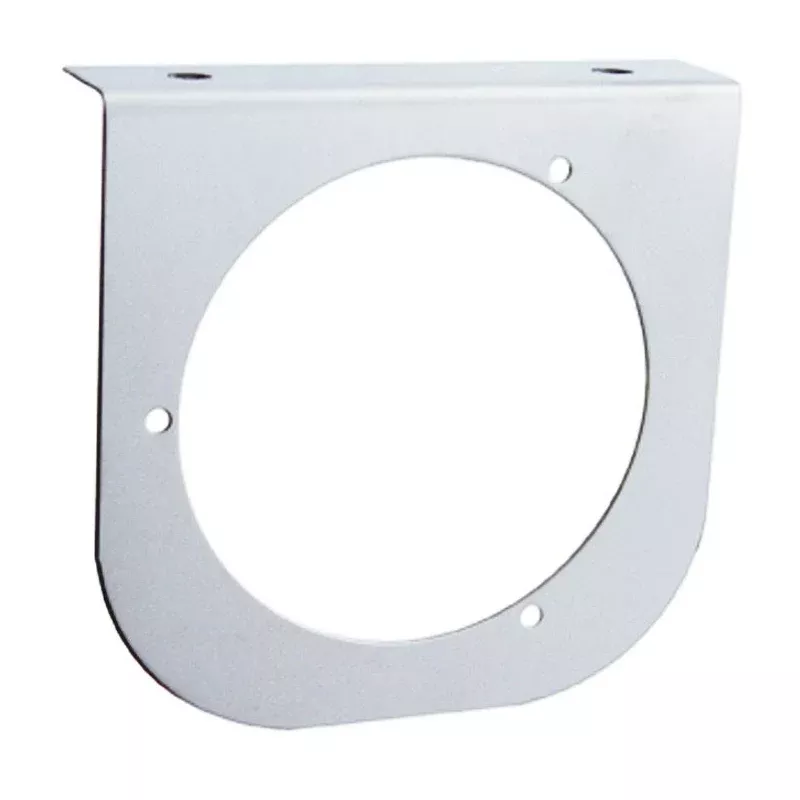 Stainless steel light bracket w/1 round 4″ light hole – rounded edge