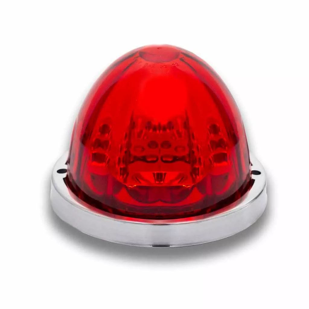 “Starburst” Red 19 diode watermelon-style LED marker/turn signal light
