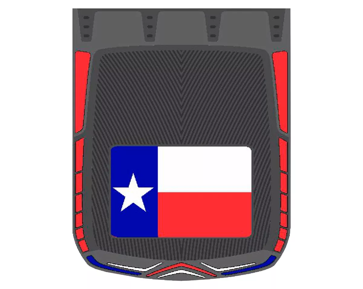 Texas Flag 24″ x 30″ colored rubber mudflap – PAIR