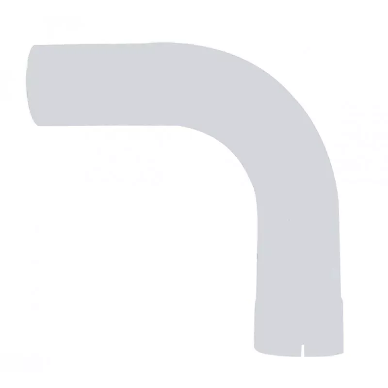 Universal 90-degree chrome elbow – 5″ inner diameter to 5″ outer diameter