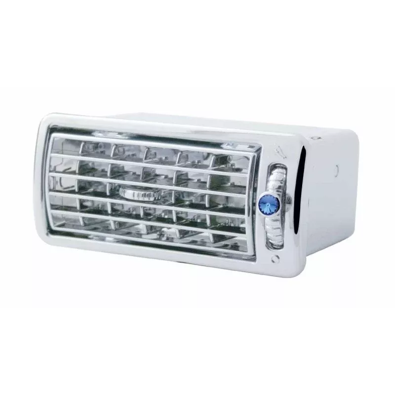 Volvo chrome plastic dash air conditioner/heater vent w/jewel