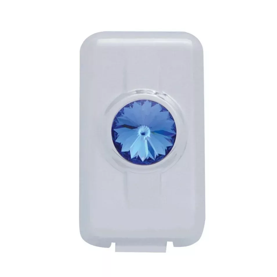 Volvo chrome plastic dash switch plug w/jewel – PAIR