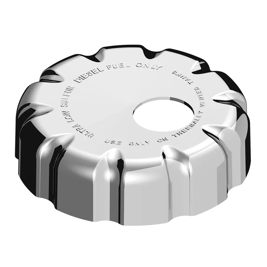 Volvo chrome plastic fuel cap cover - locking