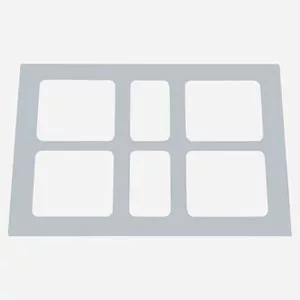 Volvo stainless steel right dash switch panel without gauge cutout