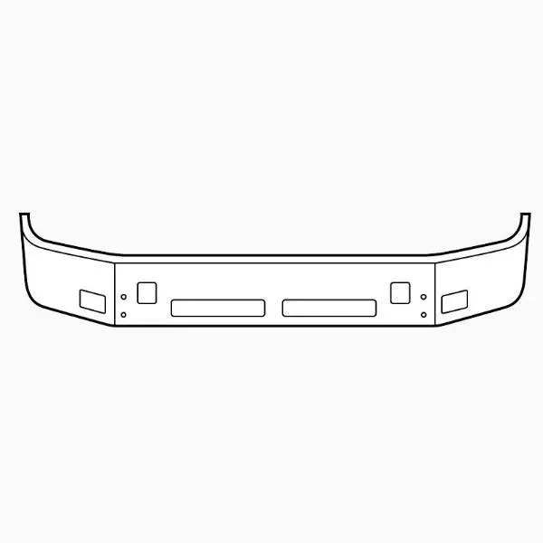 Volvo VNL Gen 1 Steel Chrome Bumper 12 in. Tall