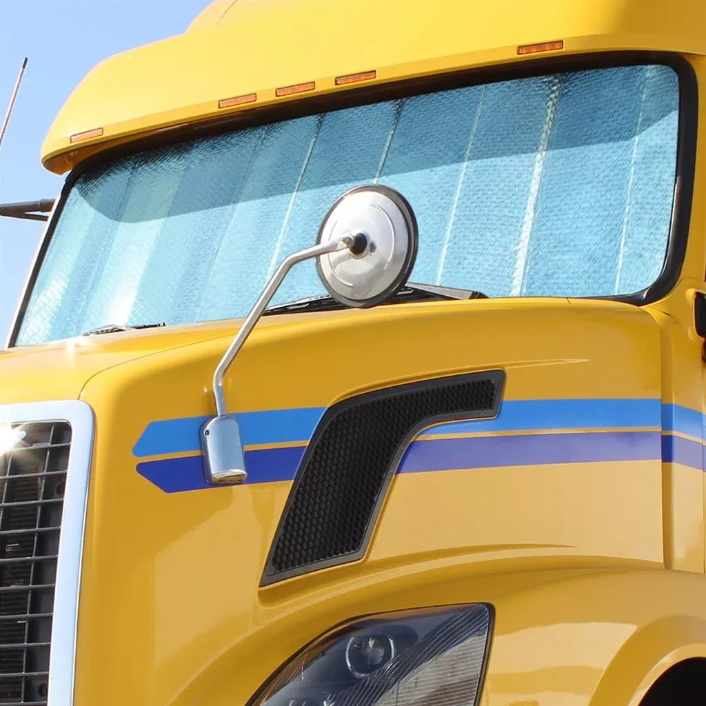 Volvo VNL reflective cooling window shade