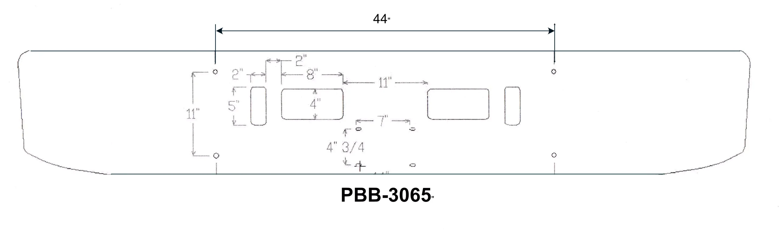 Western Star 4700 Steel Chrome Bumper 3065