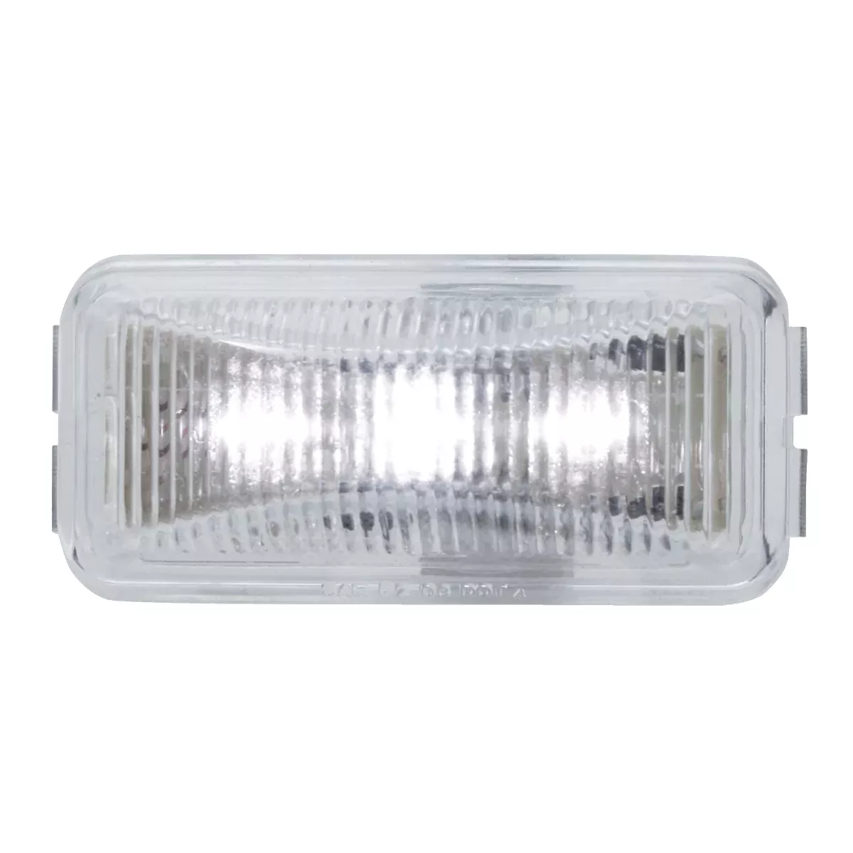 White 1″ x 2.5″ rectangular 3 diode LED marker light