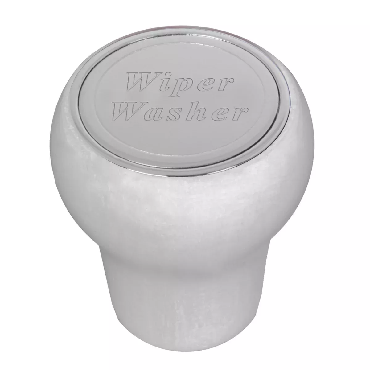 “Wiper/Washer” chrome aluminum dash knob w/engraved plate