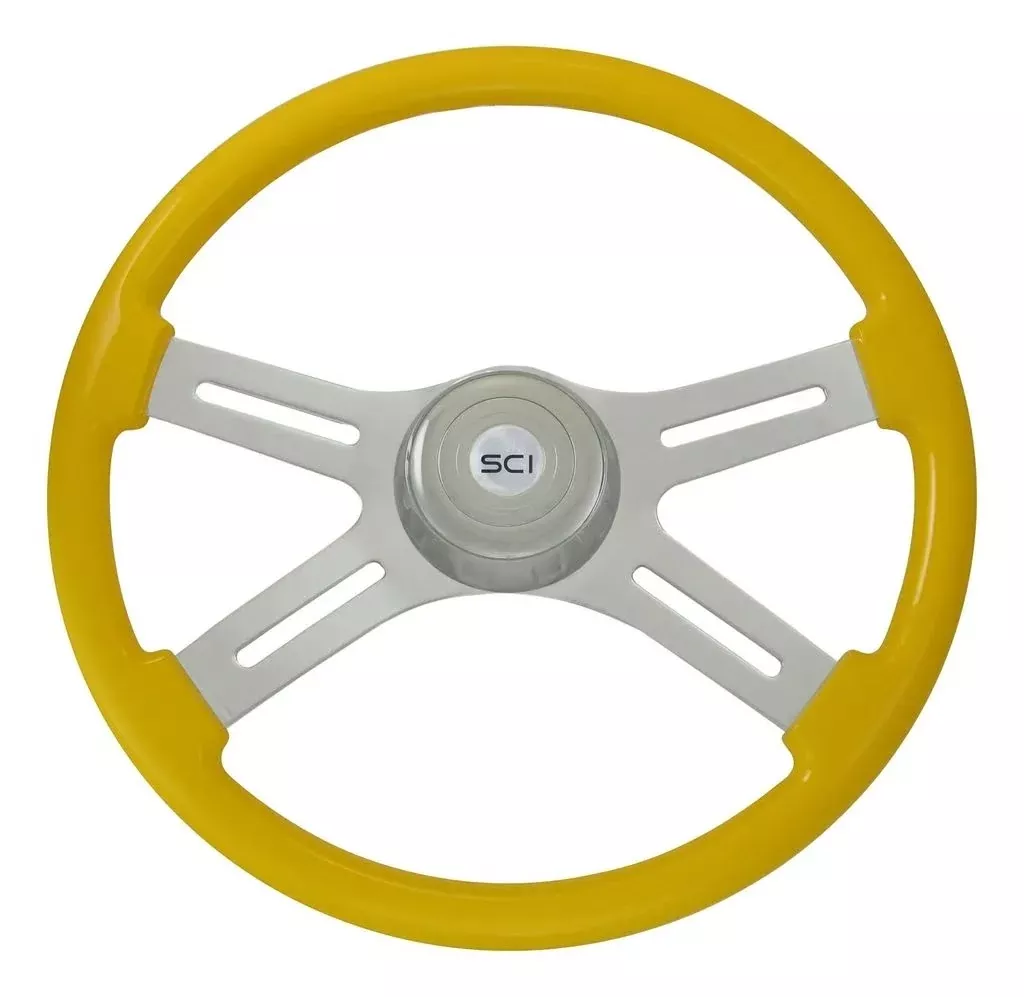 Yellow Painted 18″ 4 Spoke Steering Wheel 586-3003-77502