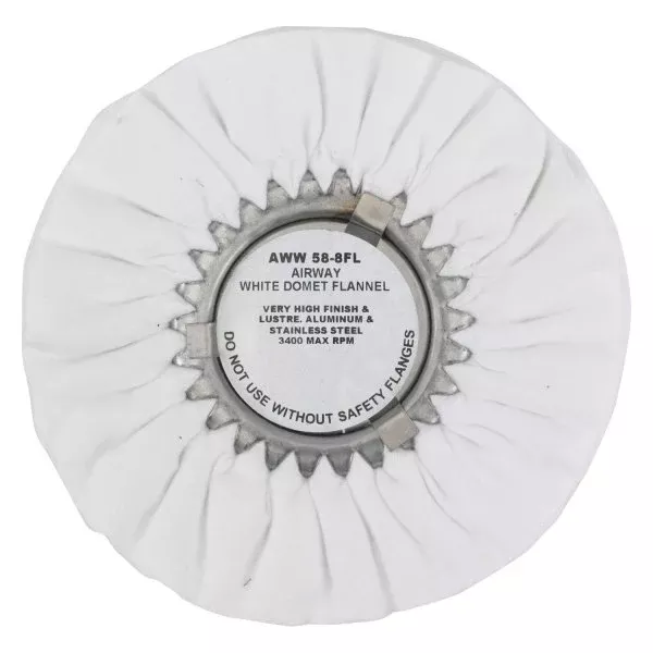 Zephyr Airway White Domet Flannel Buffing AWW-58-8FL